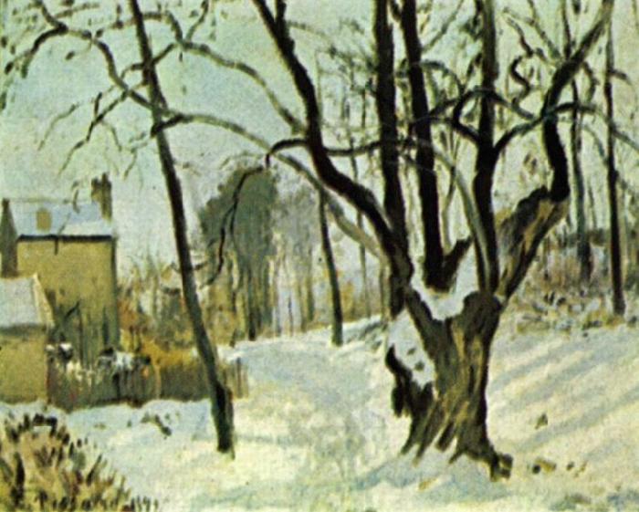 Camille Pissarro Schnee in Louveciennes